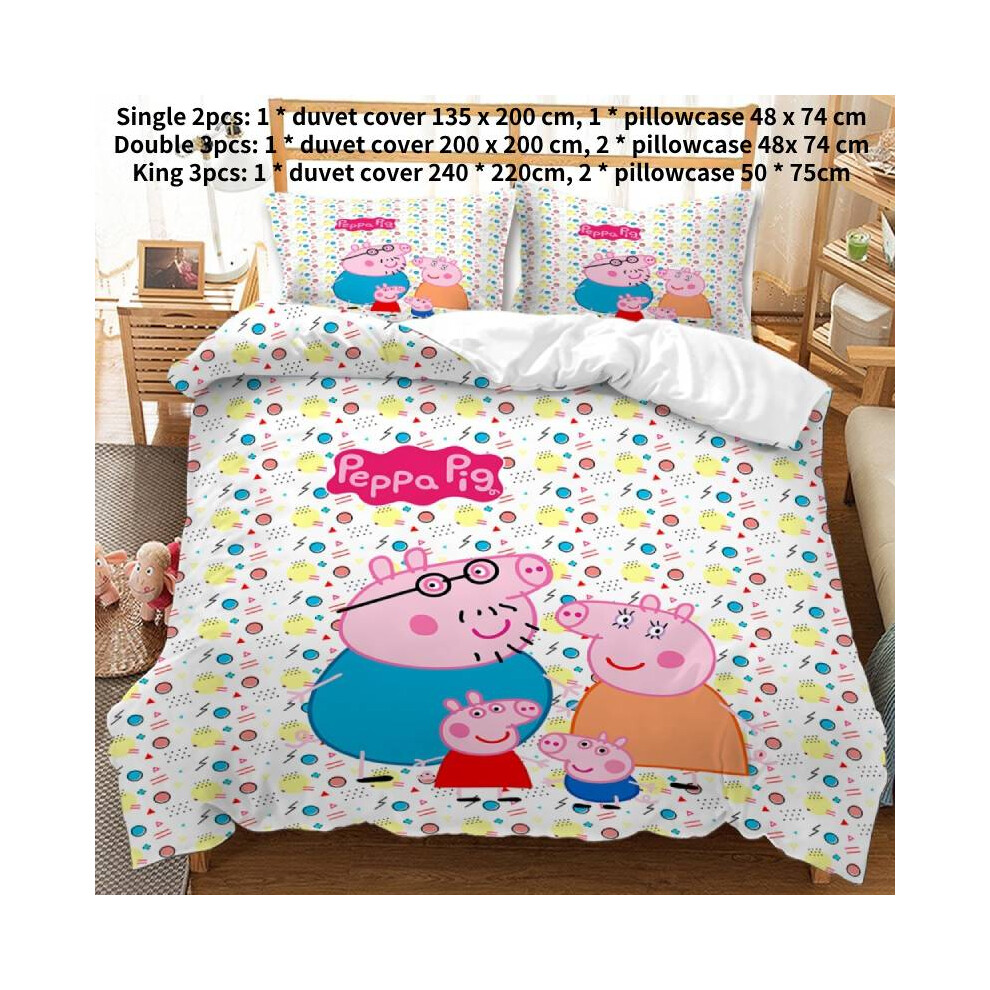 (Double) Pig Fashion Bedding Casual Personality Classic Cute Cartoon 3d Duvet Cover