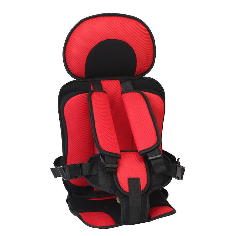 (Red - L) Auto Child Safety Seat Simple Car Portable Seat Belt, 0  12 Years Old Kids Car Seatbelt Protector Fo