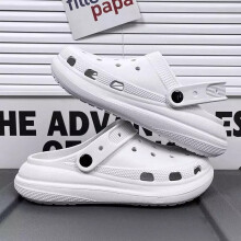 (white, 44=US10,UK9.5) Comfort New Platform shoes Clog Black Platform Clog Crocs MAN CRUSH Black