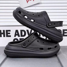 (black, 45=US11,UK10.5) Comfort New Platform shoes Clog Black Platform Clog Crocs MAN CRUSH Black