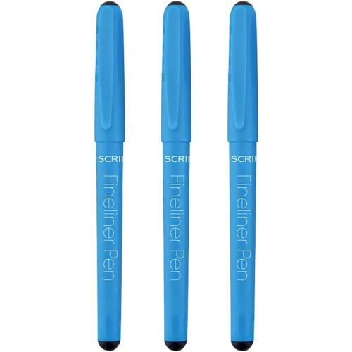 Manuscript Black Ink Fineliner Pens - Pack of 3