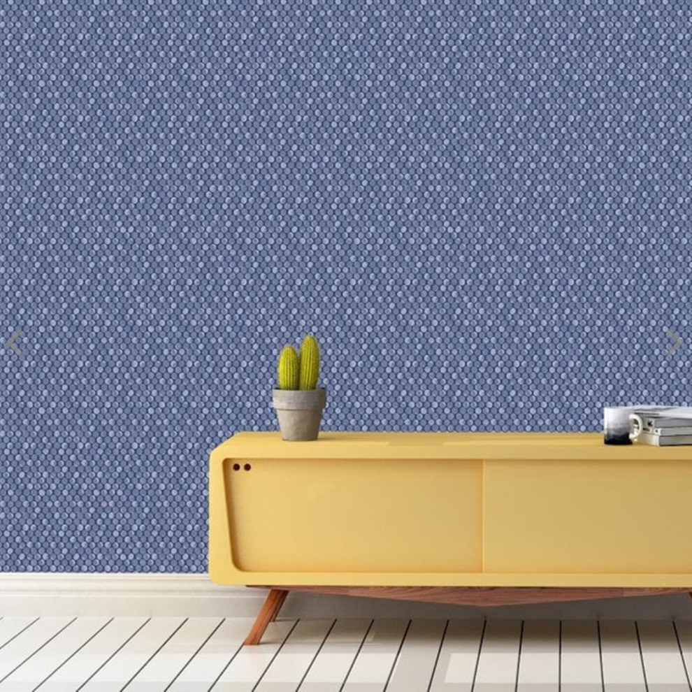 Blue Navy Dots Wallpaper Smooth Circular Spots Geometric Pattern Paste The Wall 5022976985063