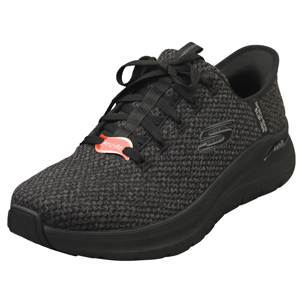 Skechers Slip-Ins Arch Fit 2.0 Vegan Mens Casual Trainers In Black - 11 Uk