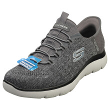Skechers Uomo Sneaker Slip-in Summits Key Pace, Charcoal/Nero, 13