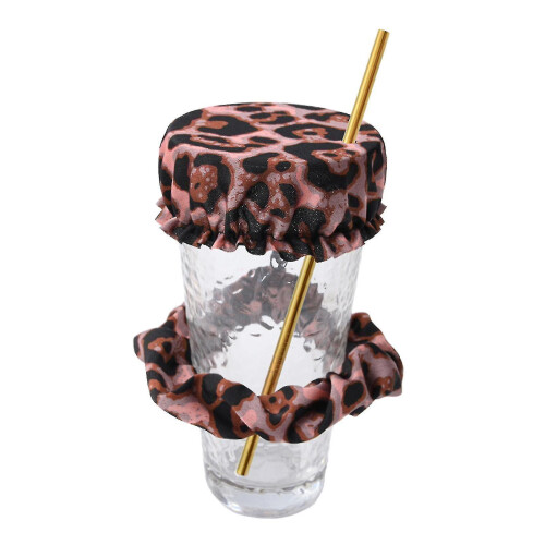 (Leopard print 6) Nightcap Drink Cover Scrunchie, The Drink Spiking Prevention Scrunchie
