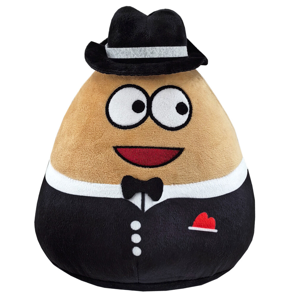 (Black Hat) Pou My Pet Alien Game Plush Toy Filling Soft Doll Kidss Pillow Home Decoration