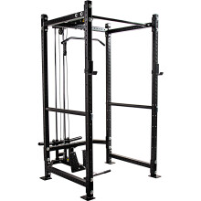(226/90cm) GYM MASTER GM3 Weight Lifting Power Rack Squat Cage with Dual Cable System