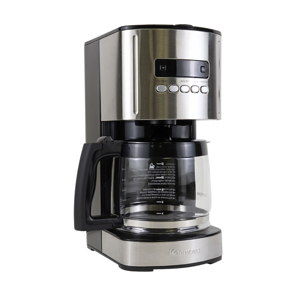 (KKCM12B) Kenmore Drip Coffee Maker Machine, 1.8L with Timer