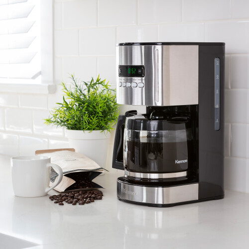 (KKCM12B) Kenmore Drip Coffee Maker Machine, 1.8L with Timer 2