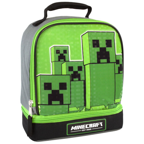 Minecraft Minecraft Zip Lunch Bag (Boys Green) 1