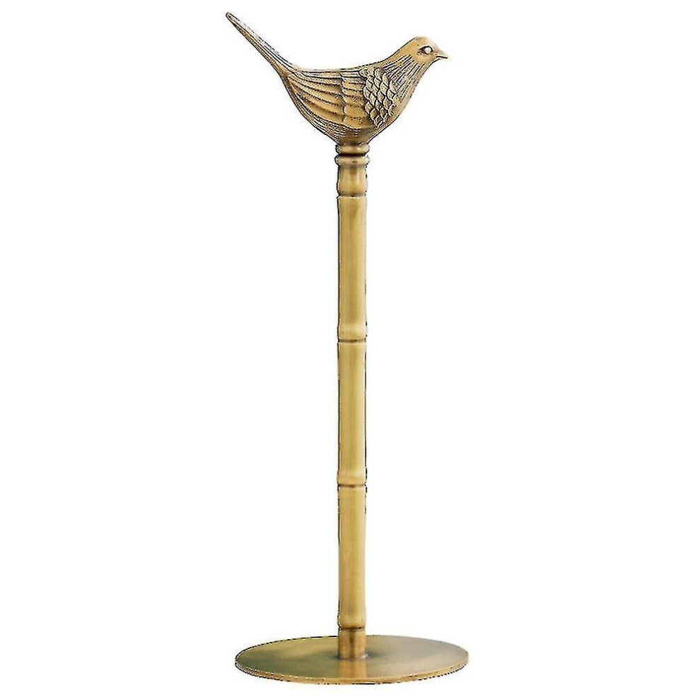 Vintage Brass Bird Tissue Holder Kitchen Roll Paper Storage B