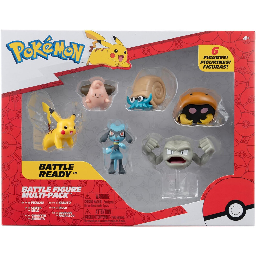 PokÃ©mon Battle Figure 6 Pack Features 2-Inch Battle Figures