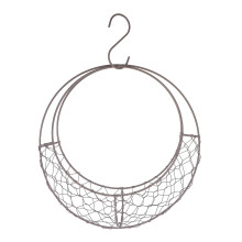Moon Shape Iron Wire Wreath Metal Frame Succulent Pot S Shape Hanging Basket Plant Flower Holder Wedding Home Cafe Decor