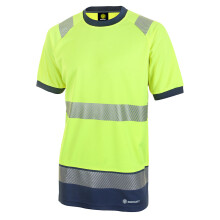 BEESWIFT DELTIC HI-VIS TWO-TONE SHORT SLEEVE T-SHIRT SATURN YELLOW / NAVY M