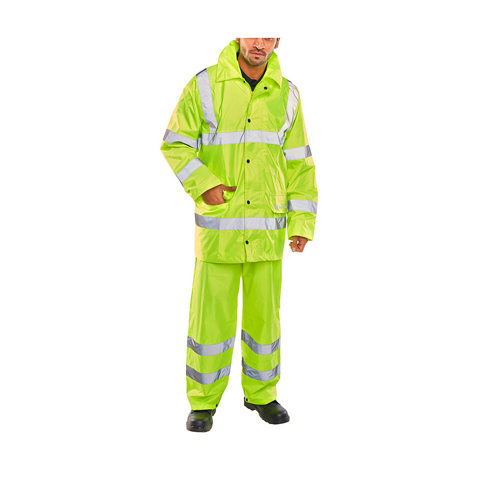 Beeswift Hi-Vis Lightweight Waterproof Suit Saturn Yellow 5XL 5030566165689