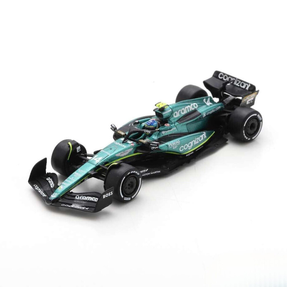 Aston Martin Amr23 Diecast Model 1:64 Scale Fernando Alonso Green