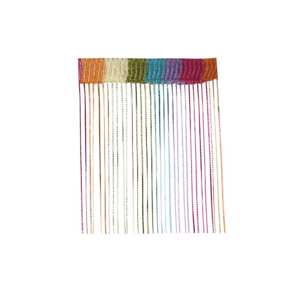 (Rainbow) Tassel Hanging Beaded Curtains Screen Panel String Curtain Door Fly Screen