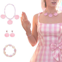 Cosplay Barbie Necklace Bracelet Set Shell Necklace Bracelet Set