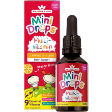 Natures Aid Mini Drops Multi-vitamin Infants and Children Sugar Free