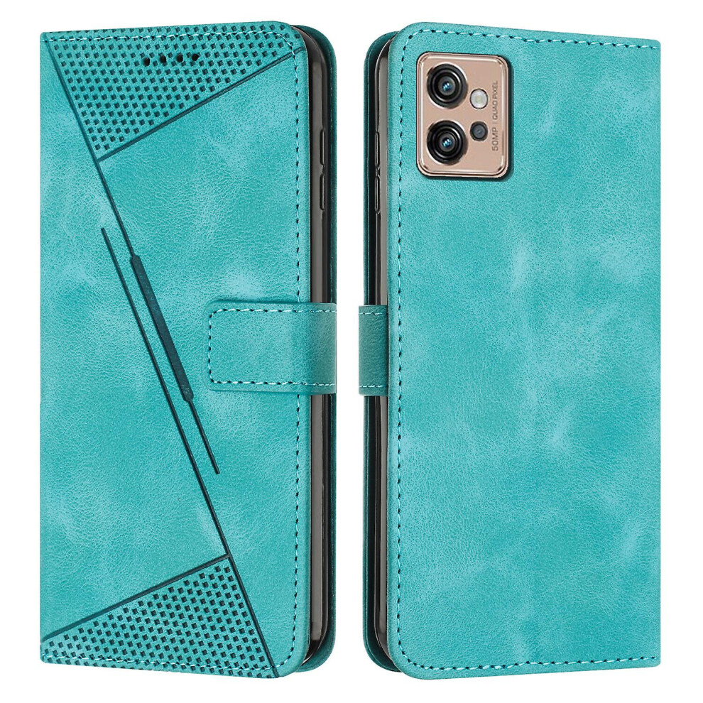 Case For Motorola Moto G32 Leather Flip Folio Strong Magnetic Closure Protective Cover Credit Card Holder Kickstand Compatible With Motorola Moto G32 9353840303154