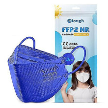 (Dark Blue) 50pcs Ffp2 Kids Kn95 Masks 6-14 Years Boys Girls Protective Masks