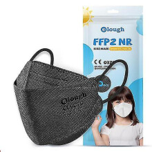(Black) 50pcs Ffp2 Kids Kn95 Masks 6-14 Years Boys Girls Protective Masks