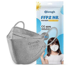 (Dark Gray) 50pcs Ffp2 Kids Kn95 Masks 6-14 Years Boys Girls Protective Masks