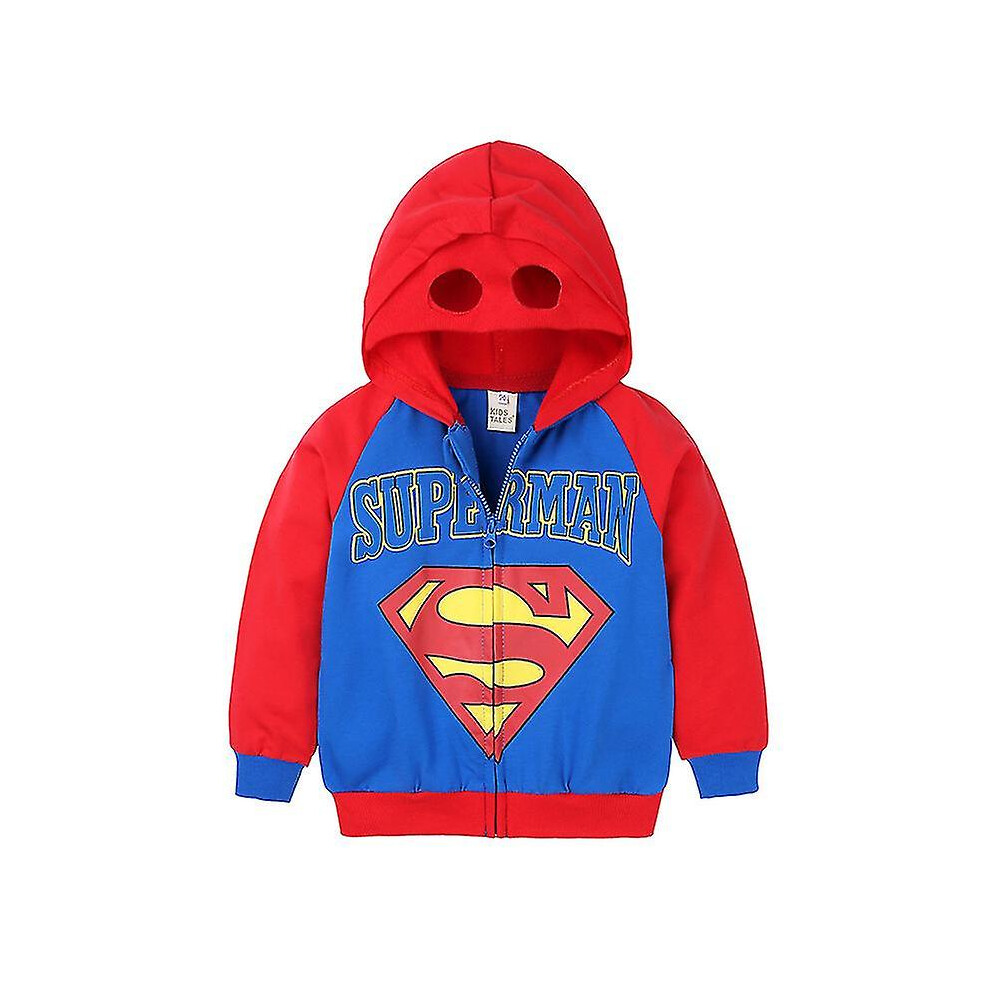 (140) Kids Hoodie Sweatshirt For Baby Children Superman Hoody Coat Top Jacket