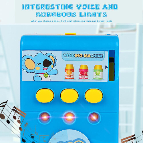 (Blue) Children's Interactive Vending Machine Toy Drink Machines With Music And Light 1