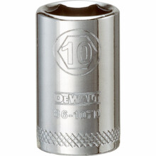 Metric Shallow Socket, 6-Point, 1/4 In. Drive, 10mm - DWMT86107OSP