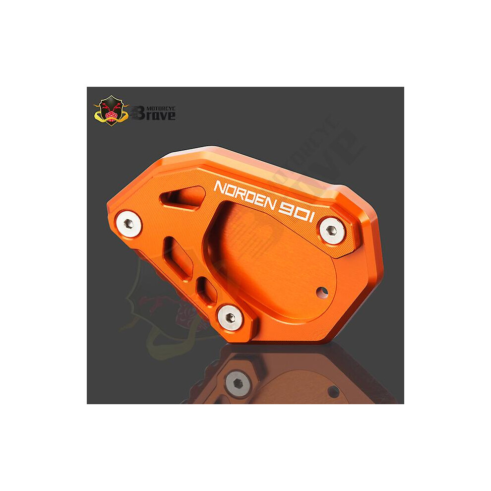 (Orange) For Norden901 Norden 901 2021 2022 2023 Motorcycle Cnc Kickstand Foot Side Stand Extension Pad Support Plate Norden901 Orange 9353840343280