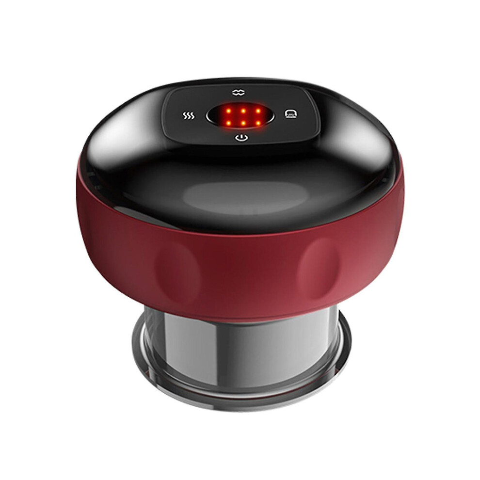 Electric Cupping Massager With Red Light Vibration Rechargeable Cupping Device