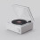 (White) Retro Vinyl Wireless Bluetooth Speaker Alarm Clock Small Record Player Portable 1