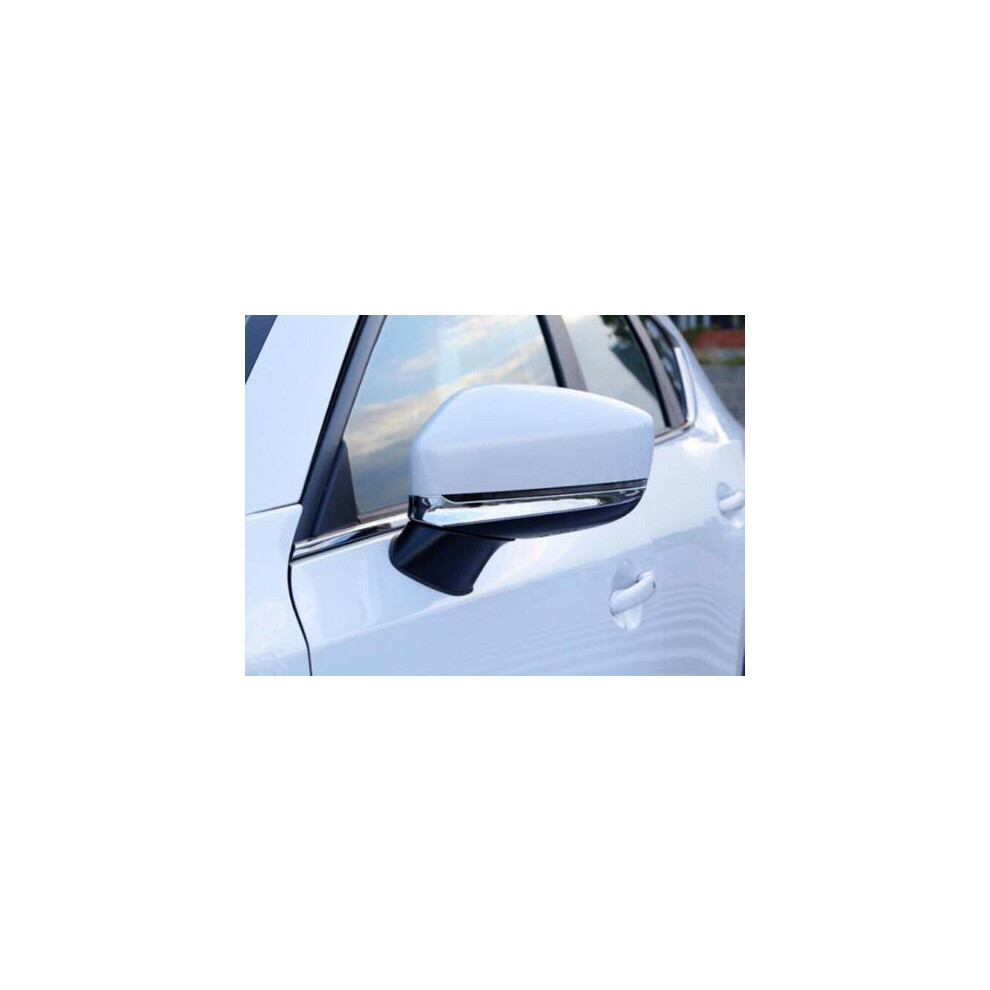 2017-2024 Mazda Cx-5 Cx5 Chrome Side Rearview Mirrors Strip Cover Trim Silver 4754135894251