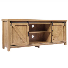 Wooden TV Stand for 60'' Television w/ 2 Compartments and 2 Cabinets