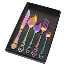 (Colour) Stainless Steel Retro Cutlery Set Kitchen Utensils