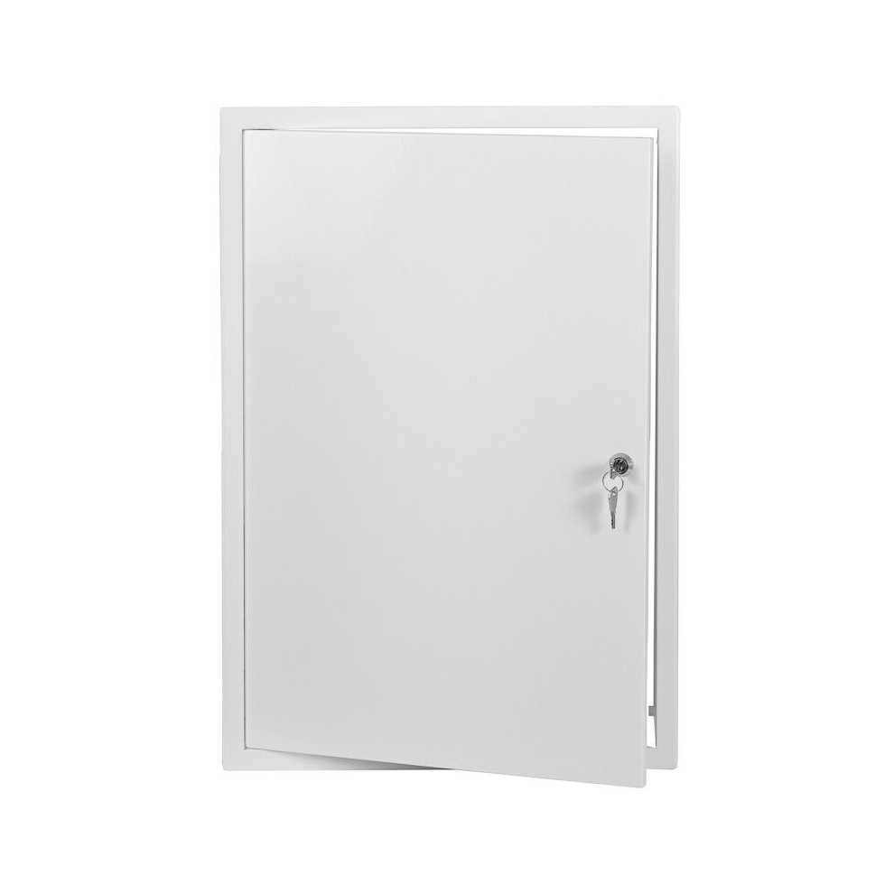 White Metal Access Panel 500Mm X 250Mm With Lock / Keys 5056517975978