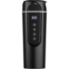 Portable Thermos Mug Coffee Mug With Temperature Control Electric Heated Travel Mug Stainless Steel Tumbler Smart Heated Car Mug (black)