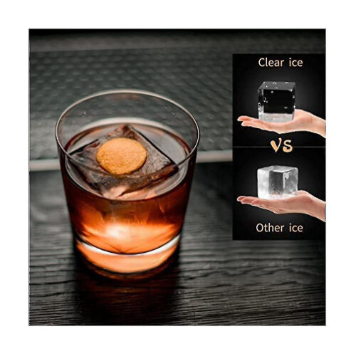 Clear Ice Maker, Clear Ice Square Tray Make 8 Big Square Ice Square, Ice Square Maker For Cocktails 2