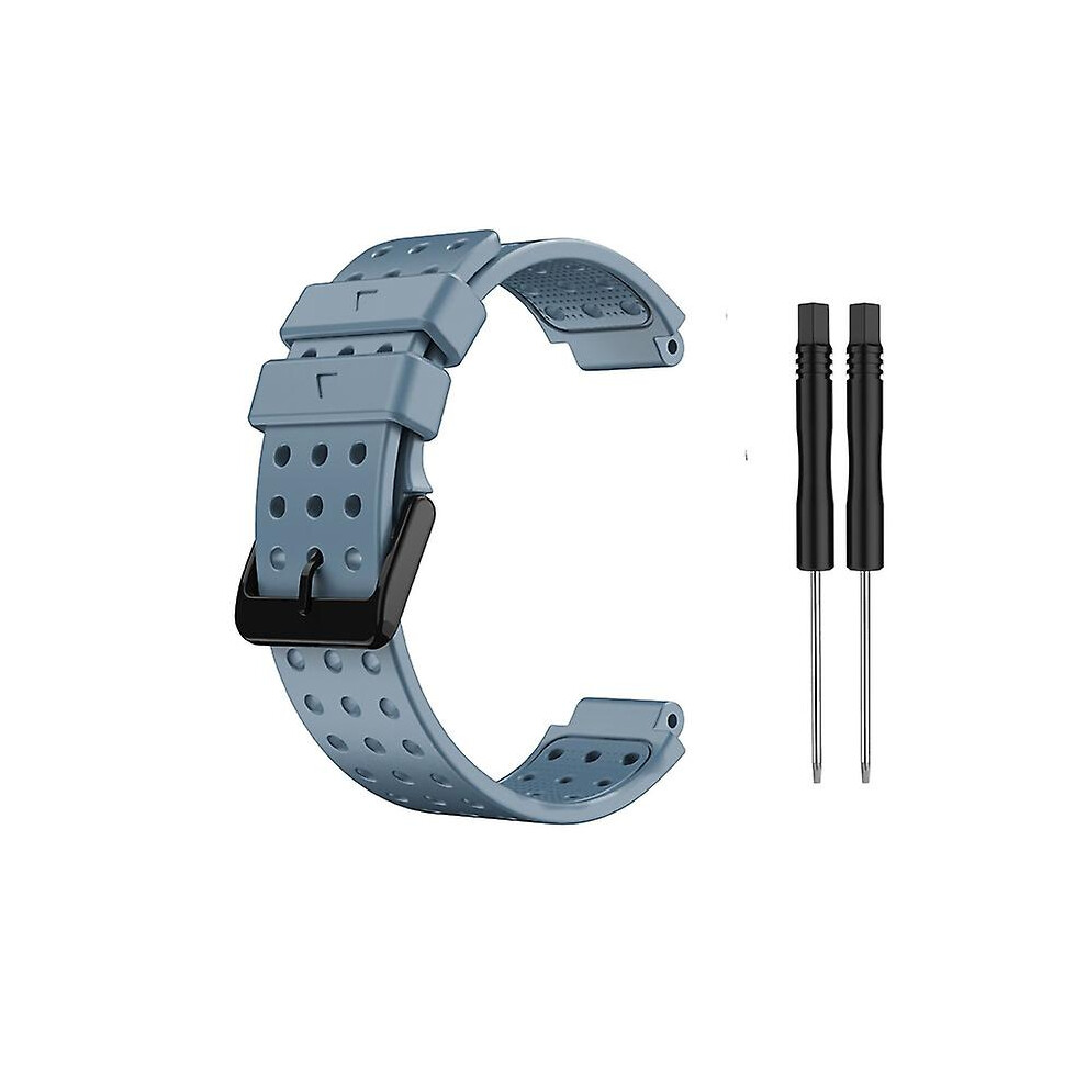 (Rock Cyan) Watch Band Soft Silicone 20mm Watchband Wrist Strap Replacement  Compatible Garmin Approach S20/compatibleerunner 220 230 235 630 620 735