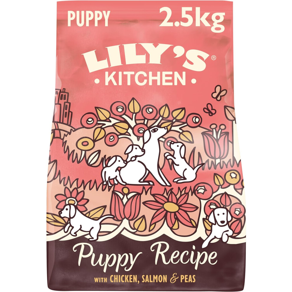 Lily's Kitchen Made with Natural Ingredients Puppy Dry Dog Food Chicken, Salmon & Peas Grain-Free Recipe 2.5kg