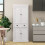 Costway Large Pantry Cabinet Freestanding Kitchen Accent Storage Cabinet White 3