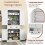 Costway Large Pantry Cabinet Freestanding Kitchen Accent Storage Cabinet White 4