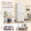 Costway Large Pantry Cabinet Freestanding Kitchen Accent Storage Cabinet White 6