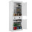 Costway Large Pantry Cabinet Freestanding Kitchen Accent Storage Cabinet White 1