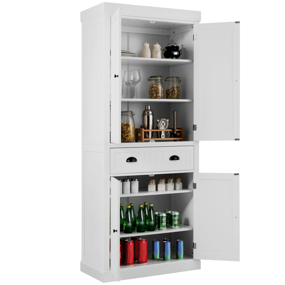 Large Pantry Cabinet Freestanding Kitchen Accent Storage Cabinet White