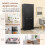 Costway Large Pantry Cabinet Freestanding Kitchen Accent Storage Cabinet Black 4
