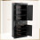 Costway Large Pantry Cabinet Freestanding Kitchen Accent Storage Cabinet Black 2