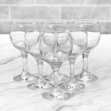 (Red Wine Glasses) 6Pcs Wine Soda Lime Glasses Champagne Flutes Bar Glassware Stemware