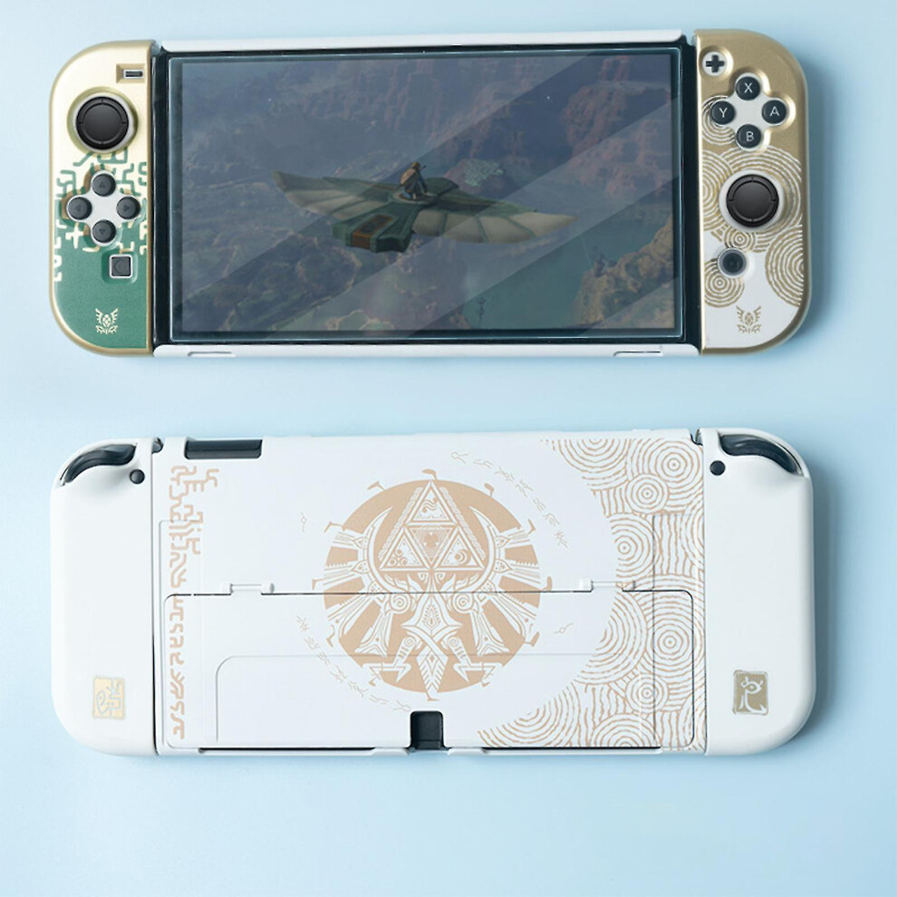 (, For Switch Oled) Protective Case Compatible With Switch/Oled, Zelda Tears Of The Kingdom Limited Edition Shockproof Anti-Scratch Cover White